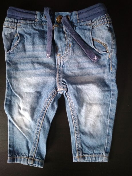 SPODNIE JEANSOWE długie jeansy z kieszenią rozmiar 80