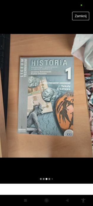 podręcznik Historia 1 Teksty źródłowe. Liceum, technikum Autor:Jarosła