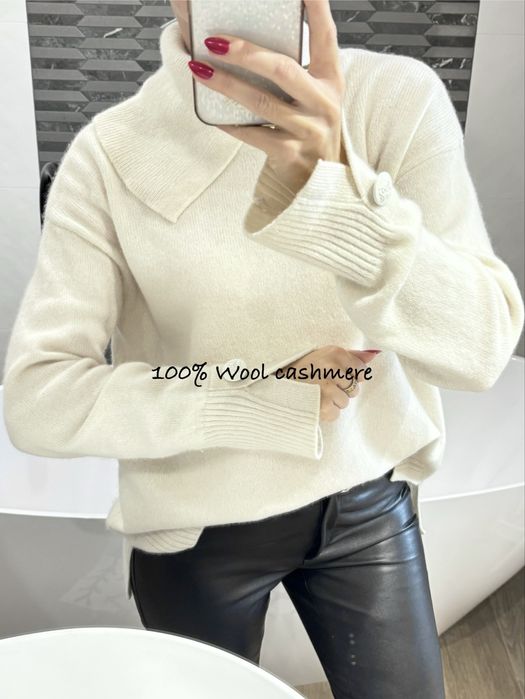 Piekny sweterek massimo dutti z welny i kaszmiru