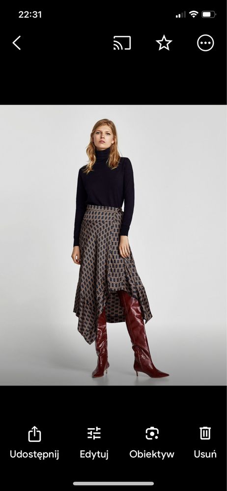 Spodnica Zara midi