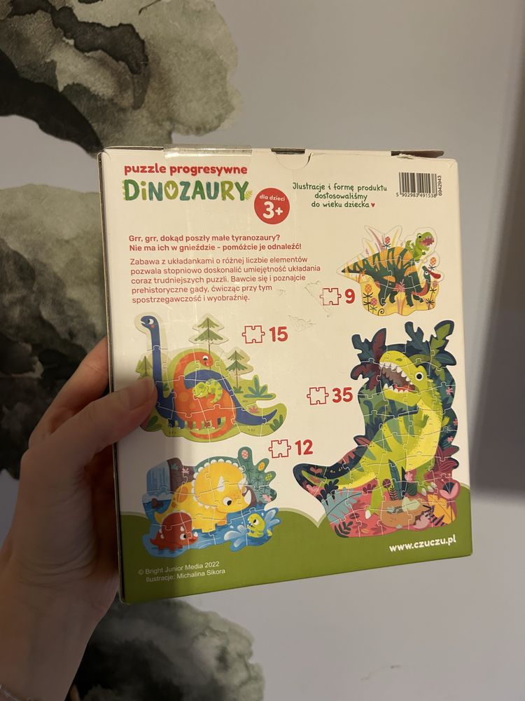 Puzzle czuczu dinozaury puzzle progresywne