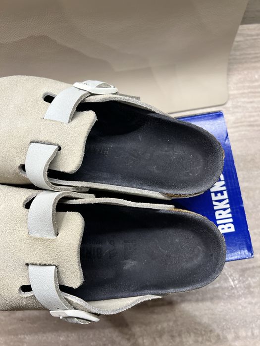 Сабо жіночі birkenstock boston сірого кольору
