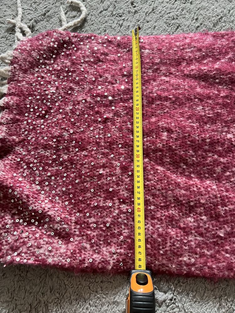Szal z cekinami szerokość 50 cm