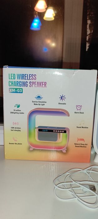 Лампа нічник колонка