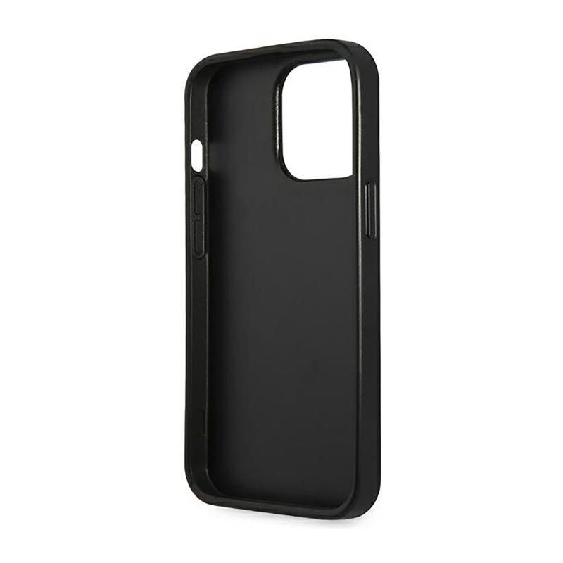 Guess Saffiano Triangle Logo Case – Etui iPhone 14 Pro (srebrny)