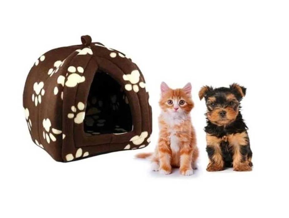Мягкий домик для домашних питомцев к для собак и кошек, с подушкой
