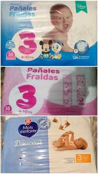 Mots deffans 3, памперсы PanalesFraldas 3, подгузники Disney 3