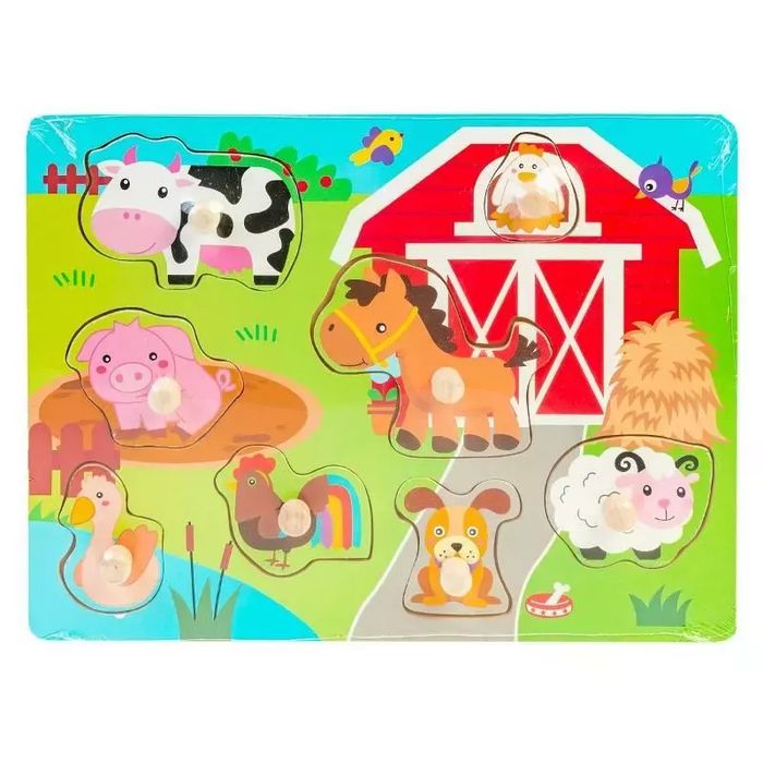 Układanka drewniana - na wsi. Smily Play