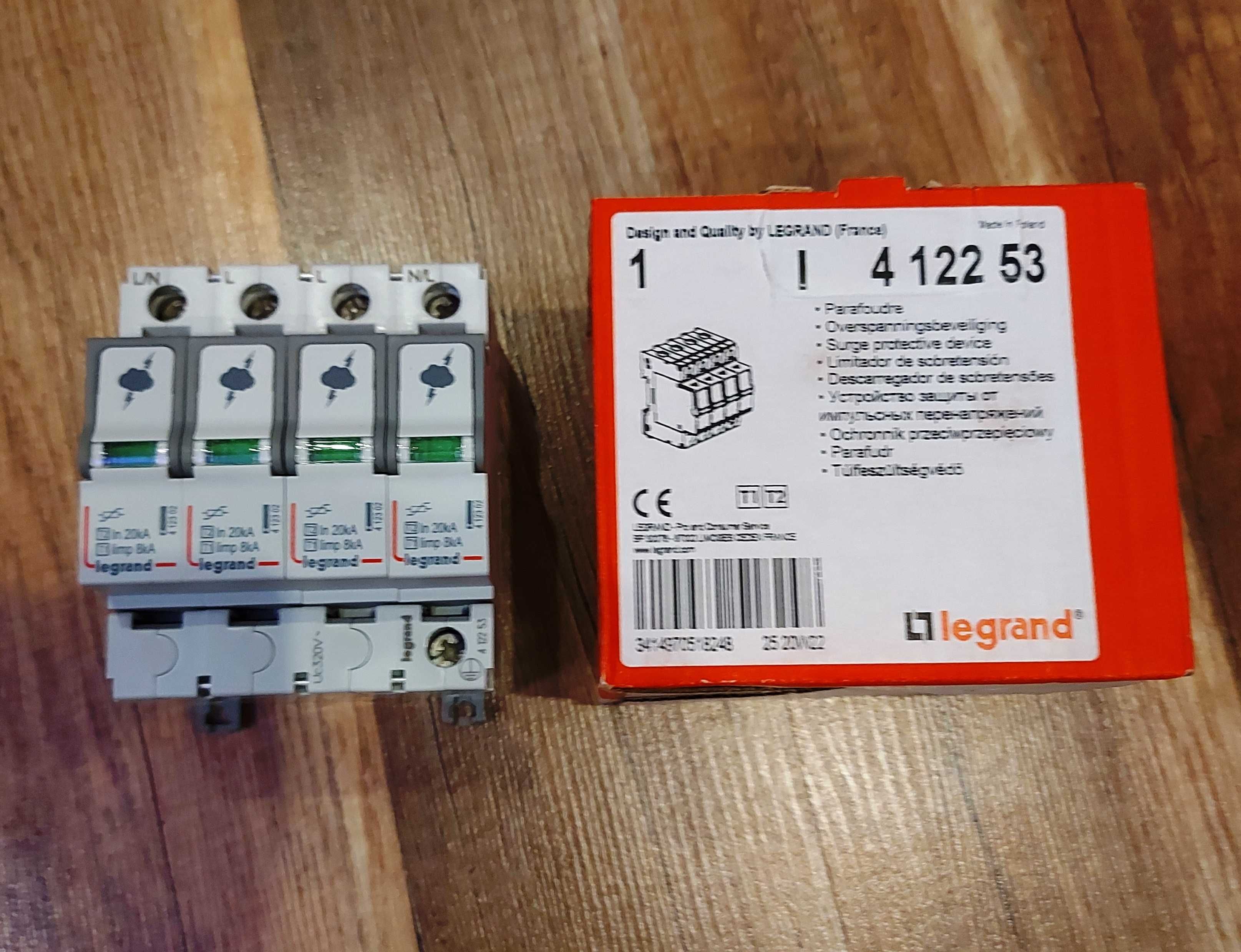 LEGRAND Ogranicznik przepięć 4P klasy B+C 412253 WYSYŁKA GRATIS