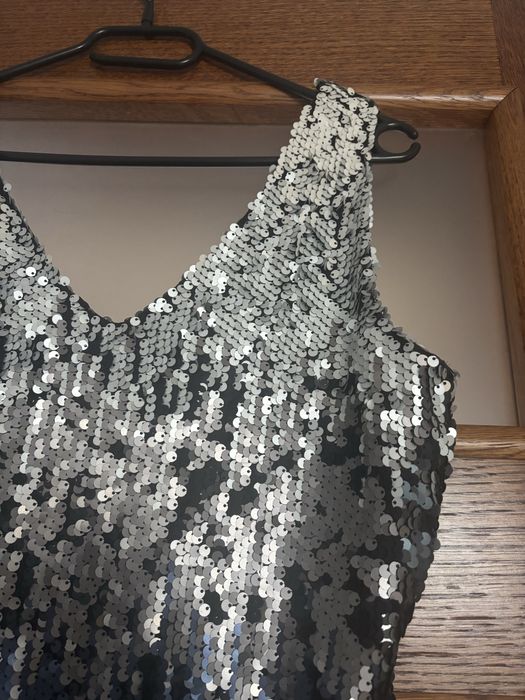 Sukienka damska cekinowa S/M błyszcząca andrzejkowa / sylwestrowa