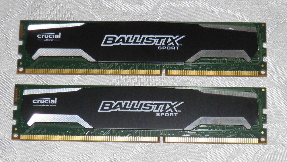 DDR3 1600 set 8 Gb (2*4GB) CRUCIAL Ballistix Sport BLS4G3D1609DS1S00