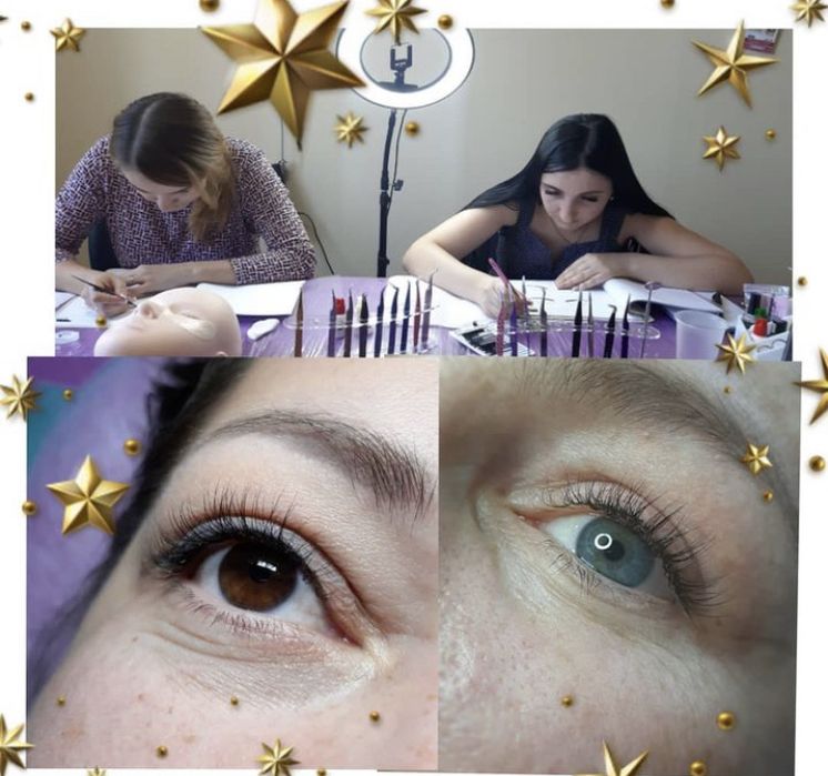 Навчання нарощування вій ламінування вій брови київ