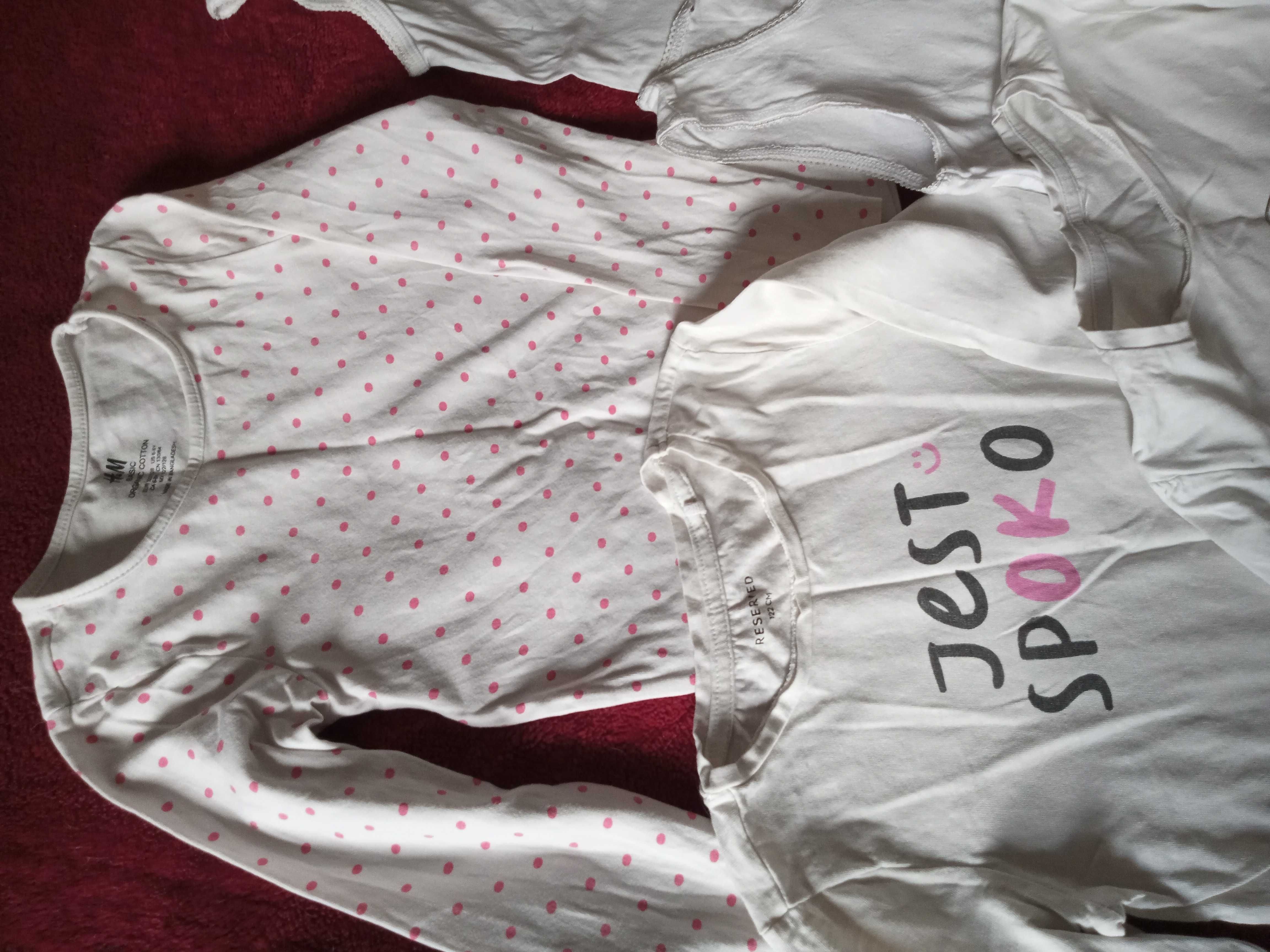 PAKA ubrań dla dziewczynki rozmiar 116-122 H&M i in.