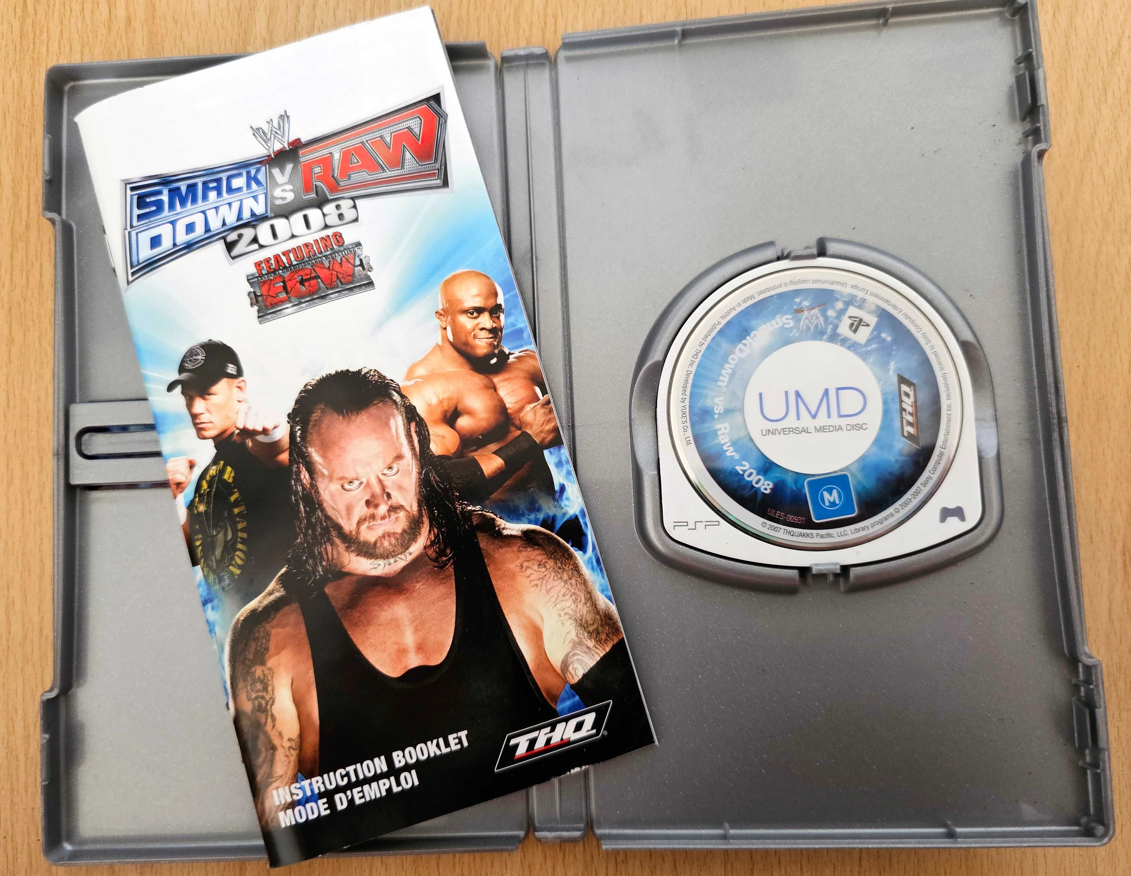 Jogo Smack down vs Raw 2008 para PSP
