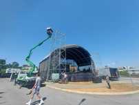 Grua plataforma elevatória barquinha