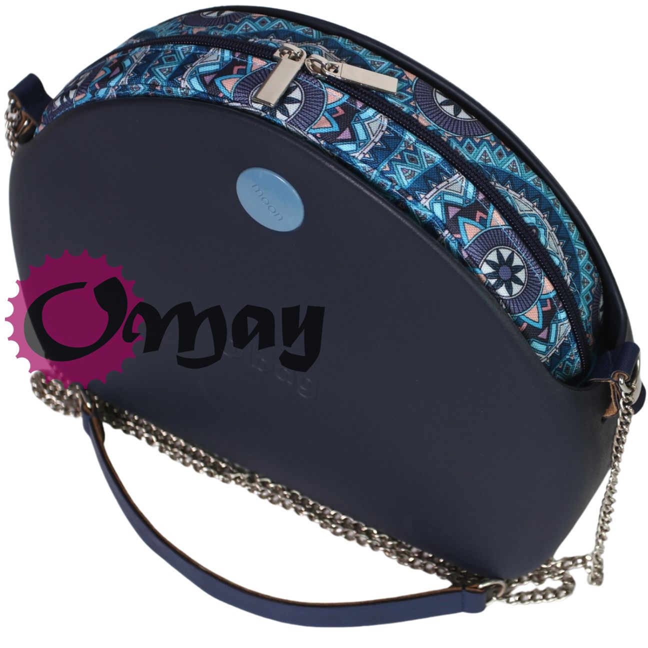 Niebieski organizer do OBAG MOON LIGHT mandale 2 kieszenie wkład OMAY