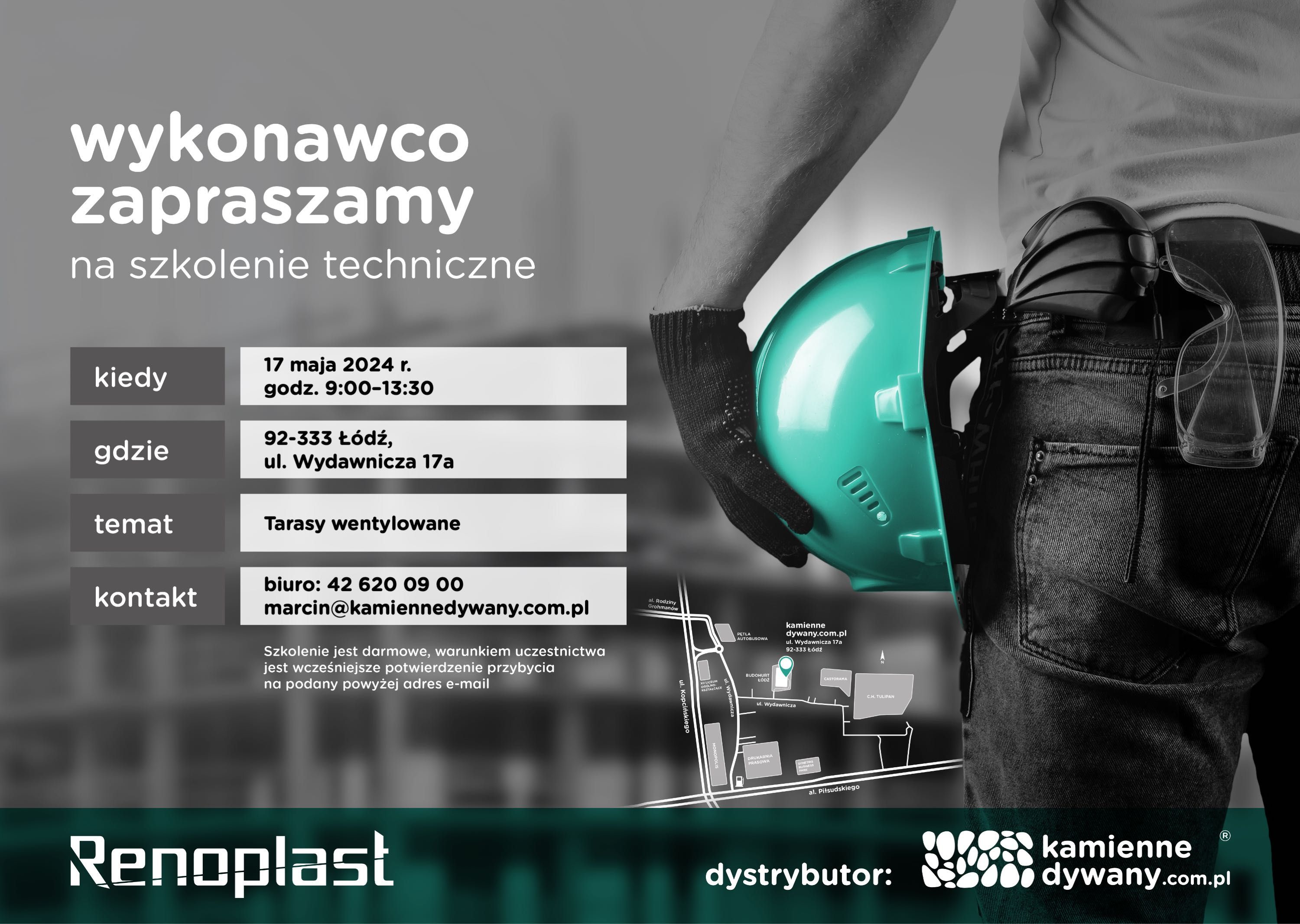 Tarasy wentylowane Renoplast - szkolenie, 17 maja 2024, Łódź