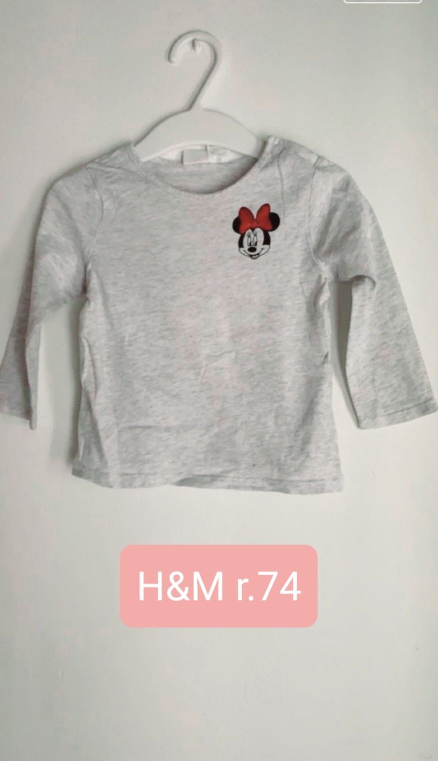 Bluzka z dłlugim rękawem r. 74 H&M