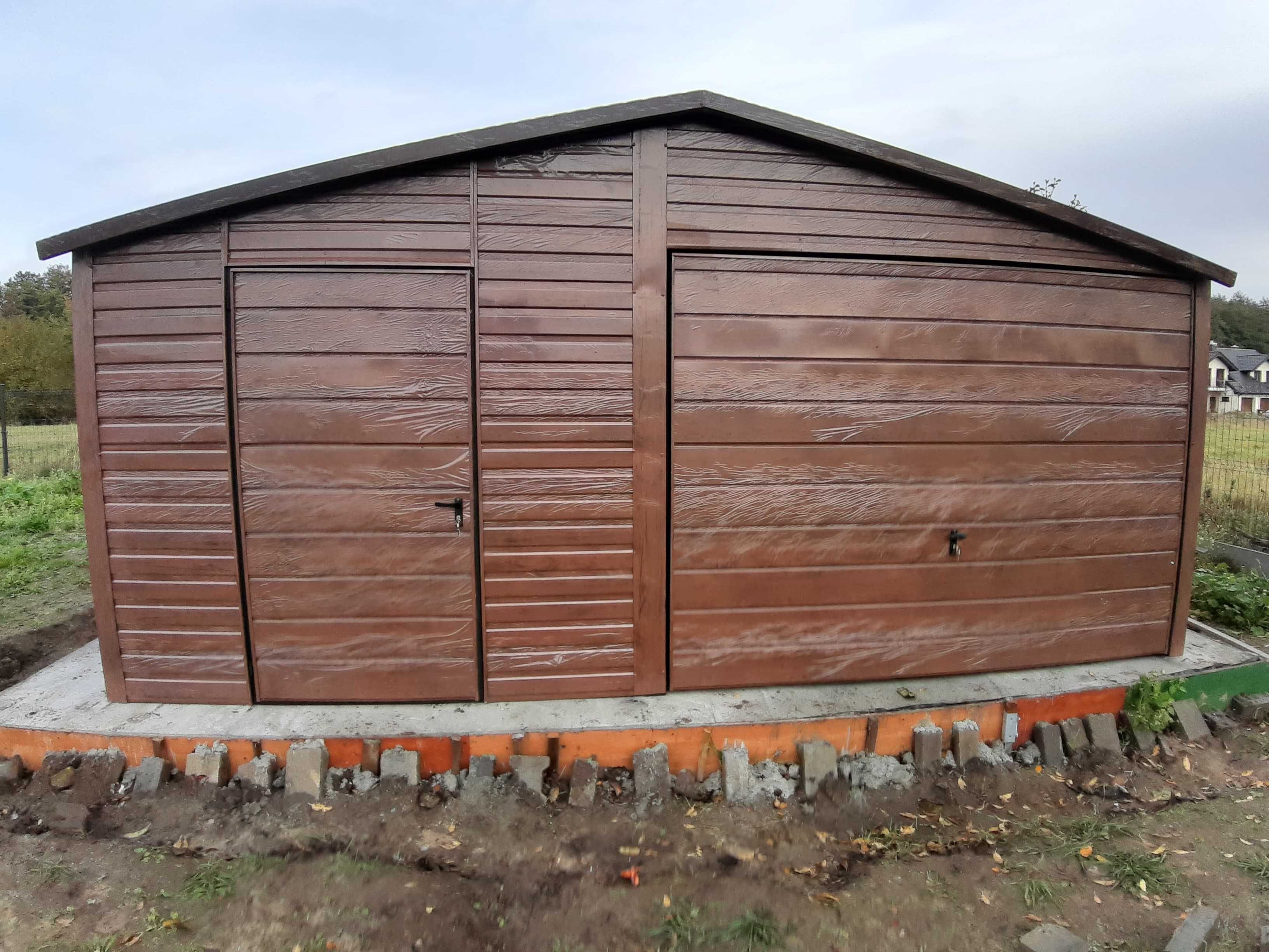 Garaż jednostanowiskowy blaszany 5x5 różne kolory blaszak wiata GRAFIT
