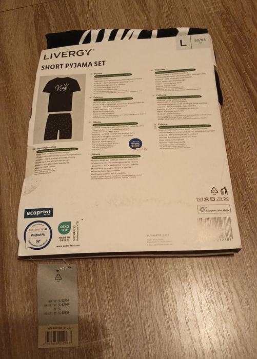 Piżama męska z krótkim rękawem L   Livergy
