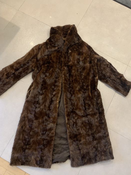 Futro z norek norki czekoladowe m/l