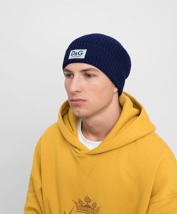 Шапка темно синя  Dolce Gabanna оригінал