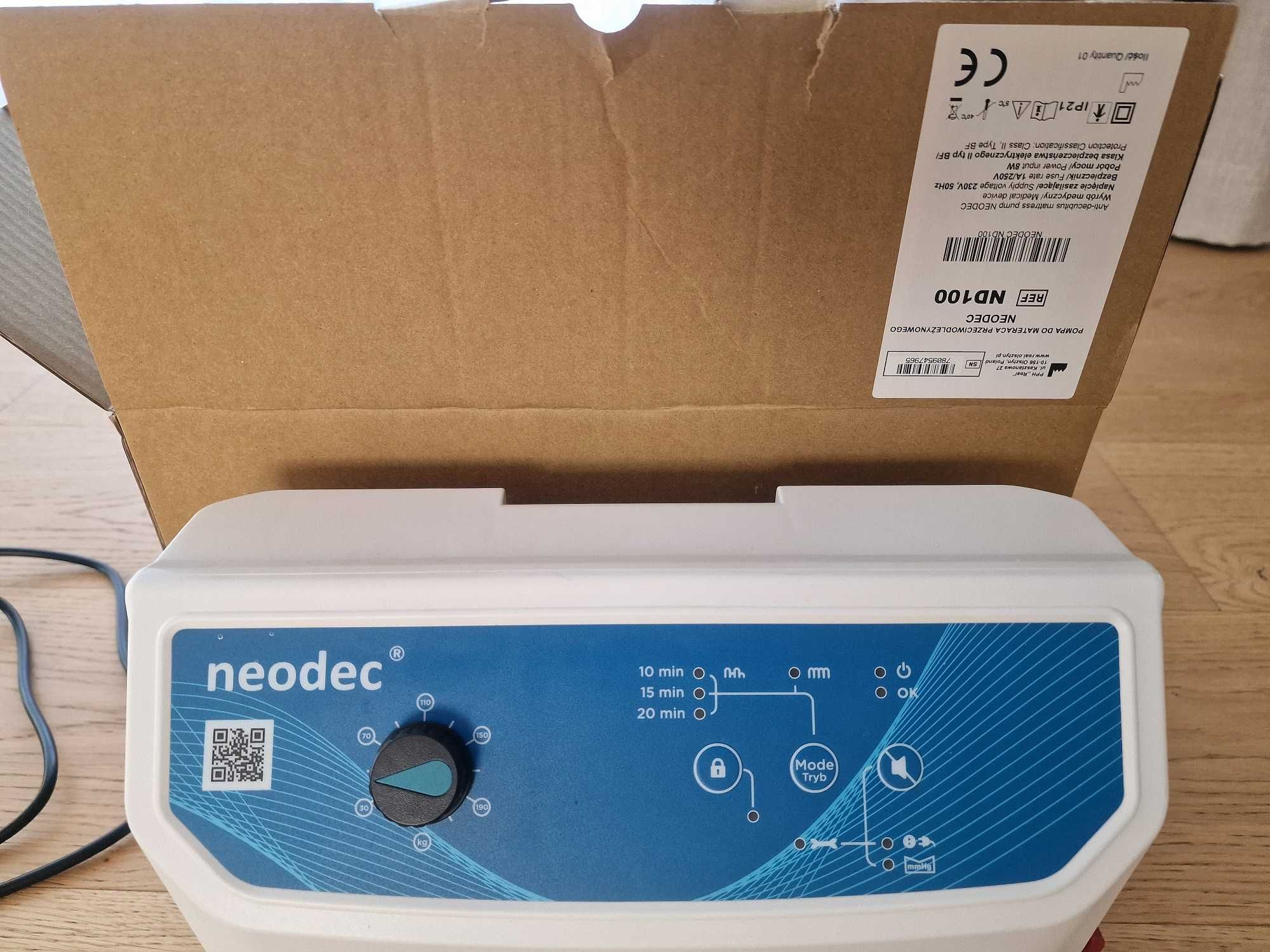 Materac przeciwodleżynowy NEODEC - FAKTURA + KARTA GWARANCYJNA