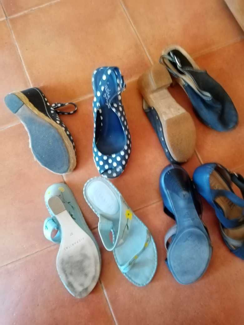4 Pares de sapatos/Sandálias de verão nº 37