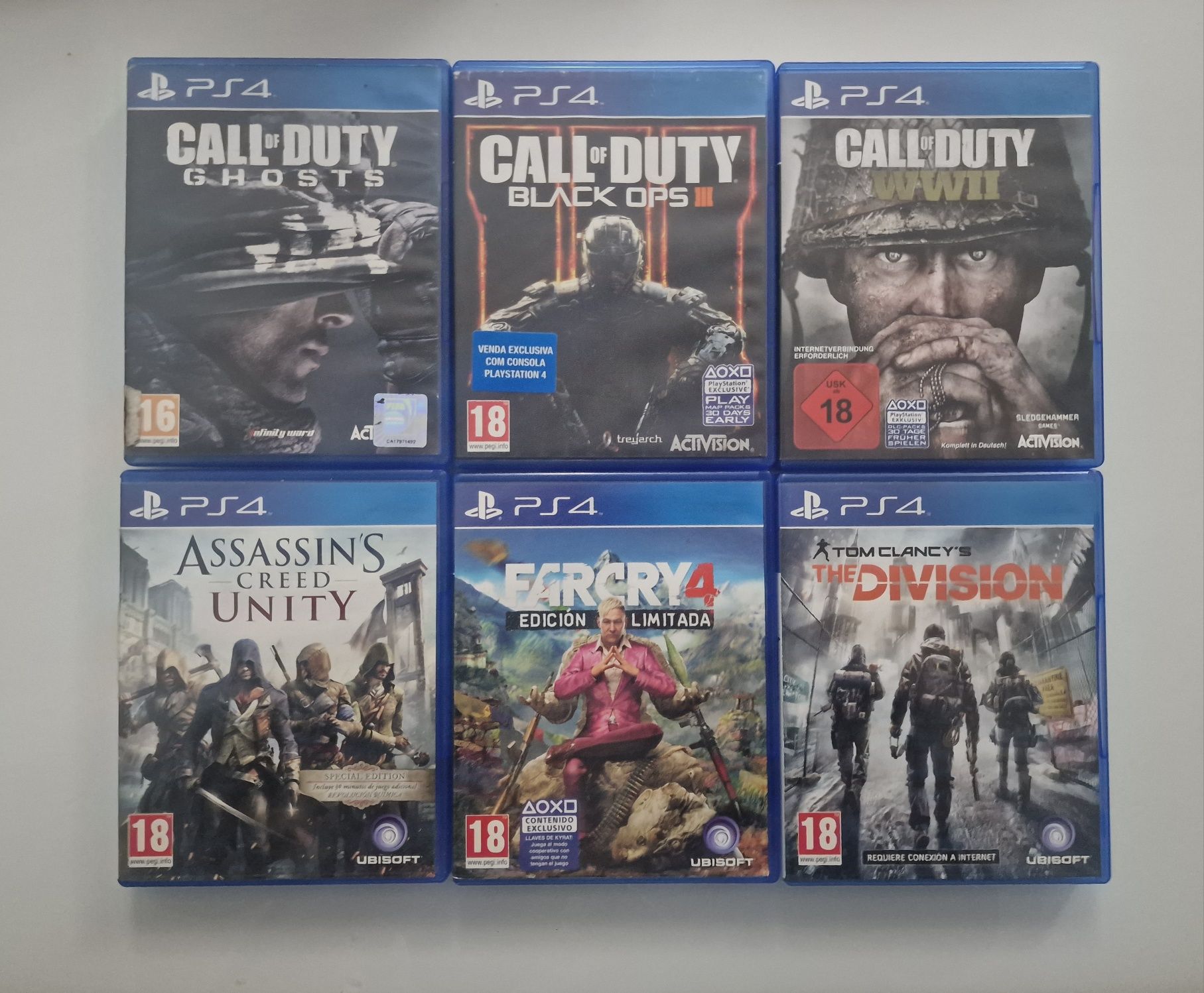 PS4 Far cry, Call of Duty e The Division