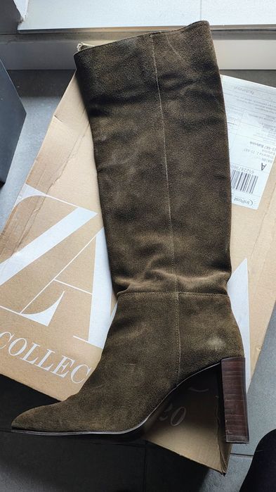 Kozaki zamszowe Zara