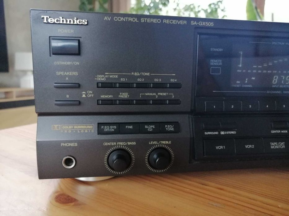 Technics Amplituner SA-GX505 pilot, przewody. Sprawy. Made in Japan