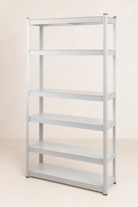 Міцні металеві стелажі 180×90×40 з МДФ, ДСП полицями – різні варіанти.