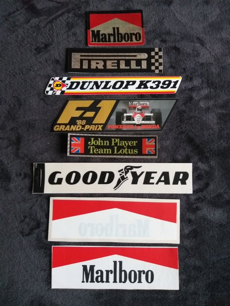 Autocolantes antigos Marlboro Jps Goodyear Dunlop Pirelli