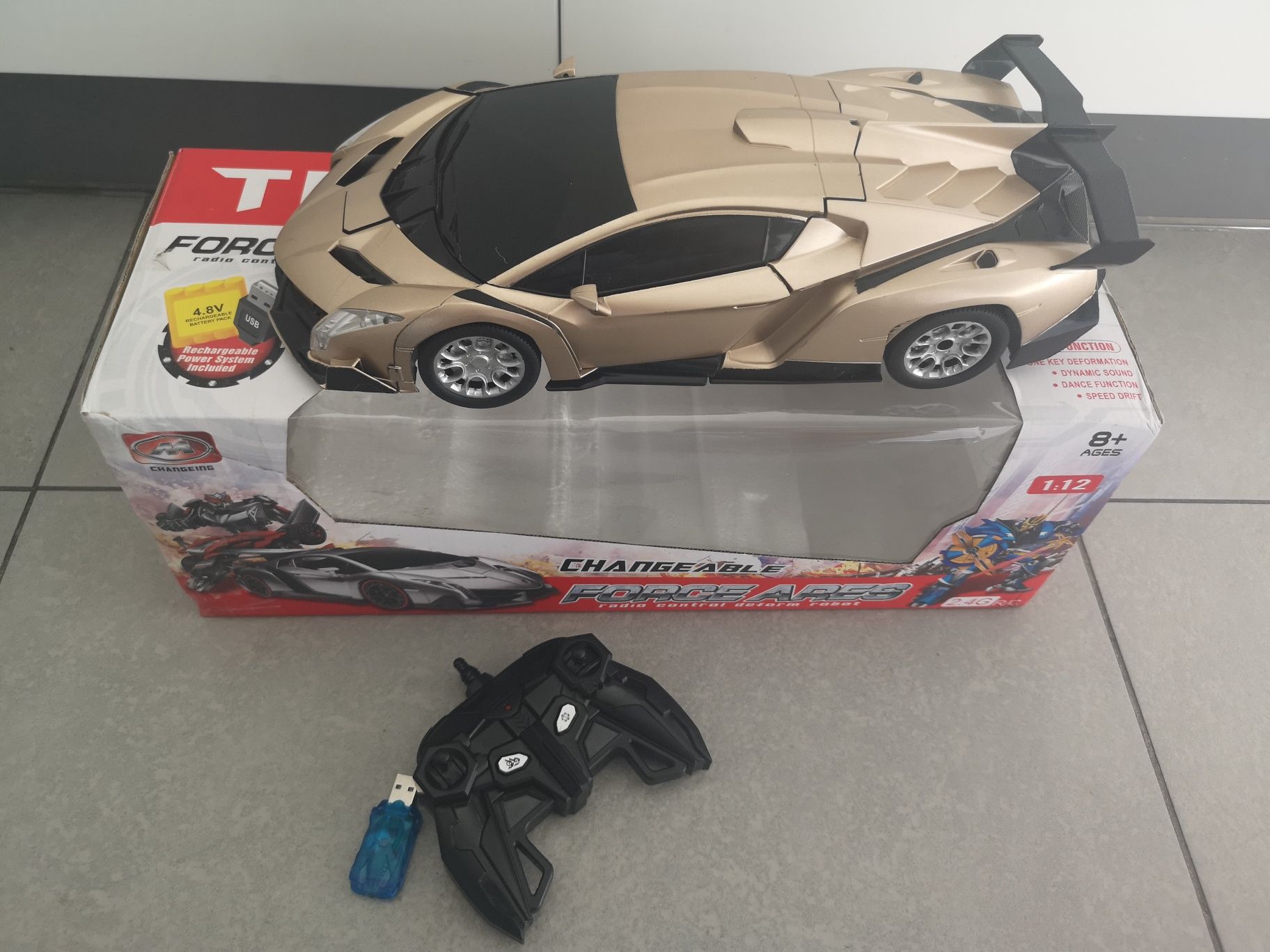 Transformers force Ares samochodzik zdalnie stero samochód Lamborghini