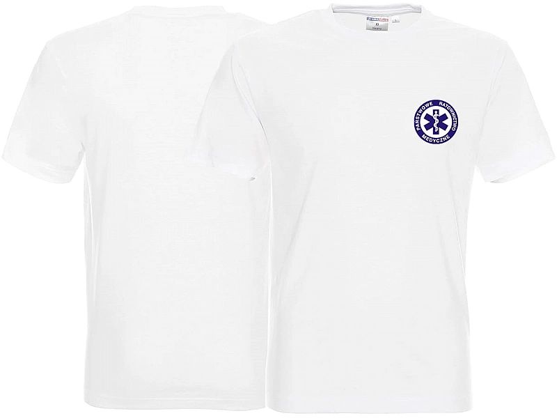 Koszulka męska Prm Państwowe Ratownictwo Medyczne biała (s)