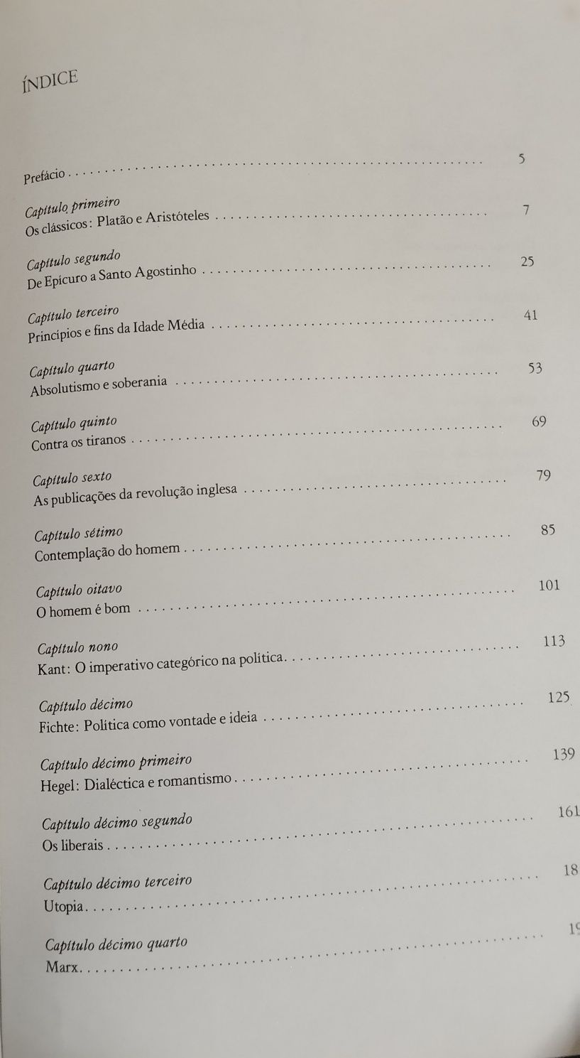 Livro encadernado "Histórias das Ideias Políticas"