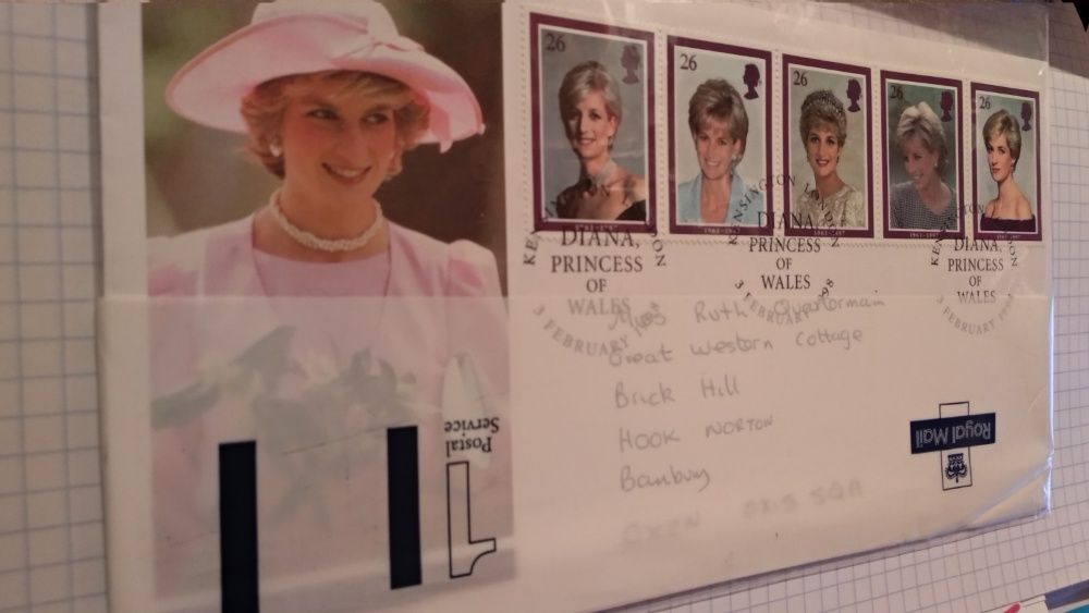 почтовая карточка конверт принцесса ДИАНА Diana Princess of Wales