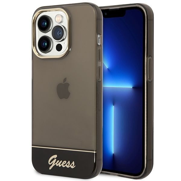 Guess Etui na iPhone 14 Pro Max 6,7" - Czarne/Etui Guess Translucent