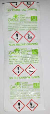 Таблетки Oasis для знезараження води 10 шт.