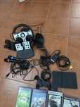 Playstation 2 + singstar + volante + jogos