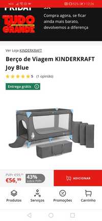 Cama de viagem KIMDERKRAFT, com ou sem colchão extra. Usado, como novo