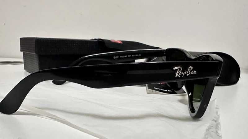 Słoneczniki Ray-Ban Wayfarer Classic - Czarny/Zielony - Nowe