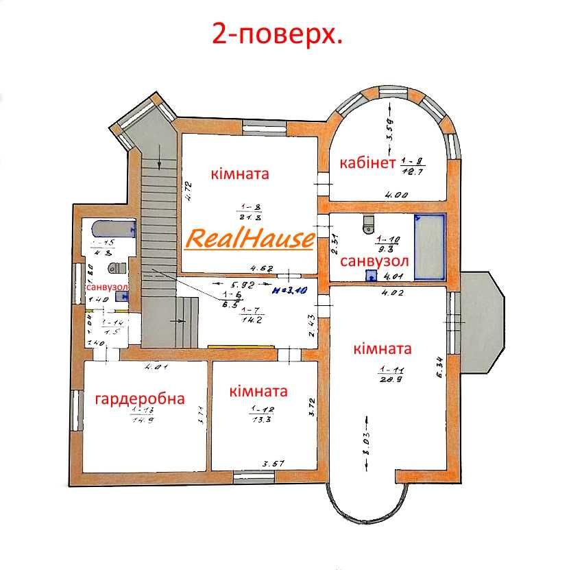 Продам будинок з критим басейном та ділянкою з лісом.Киїм 10км.