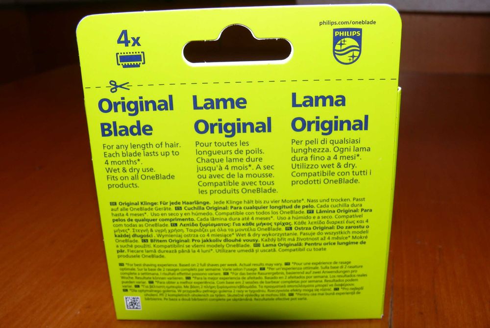 Philips OneBlade ostrza wkłady wymienne One Blade 4 szt. 100% Orginał