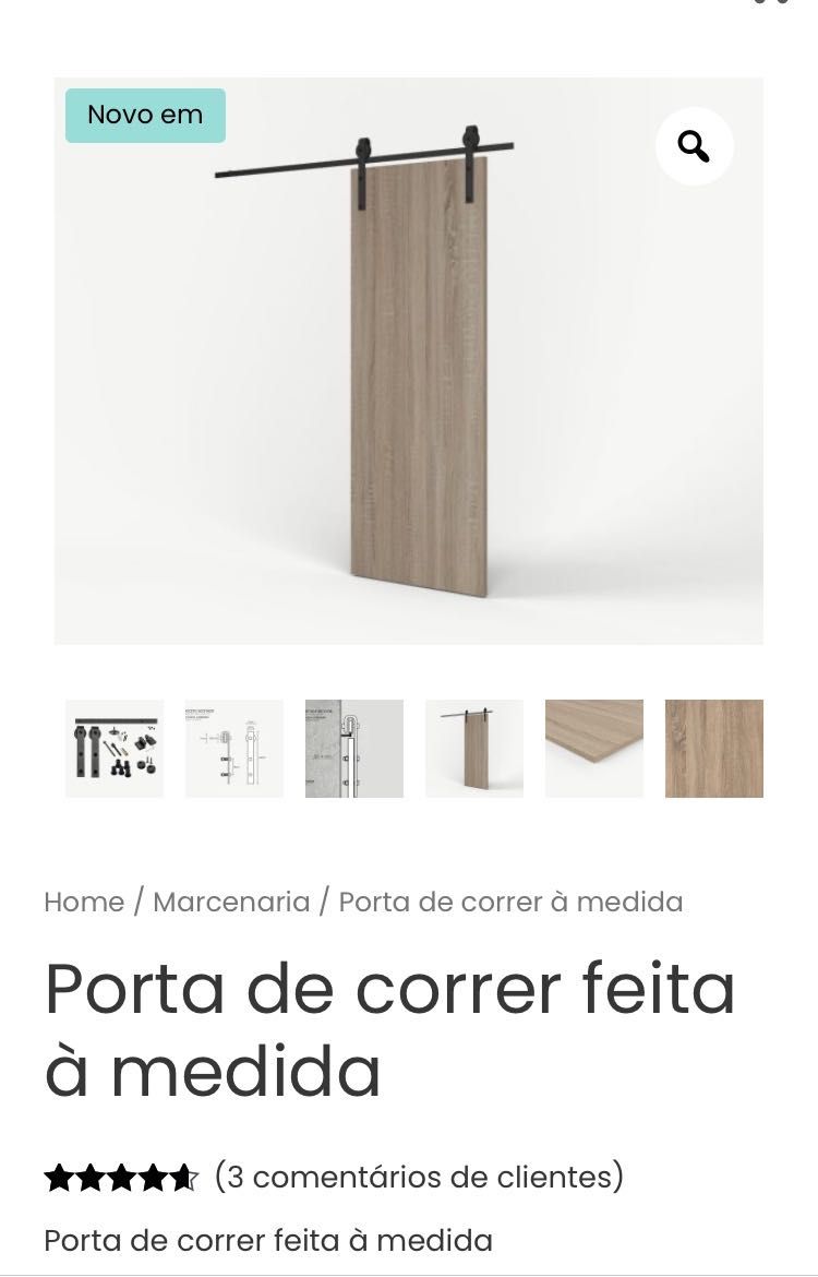 Porta de correr + suporte (Kit completo) (NOVA)