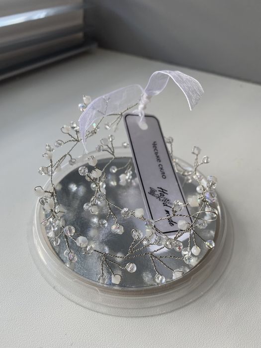 Прикраса для волосся для нареченої Hand made Чеське скло