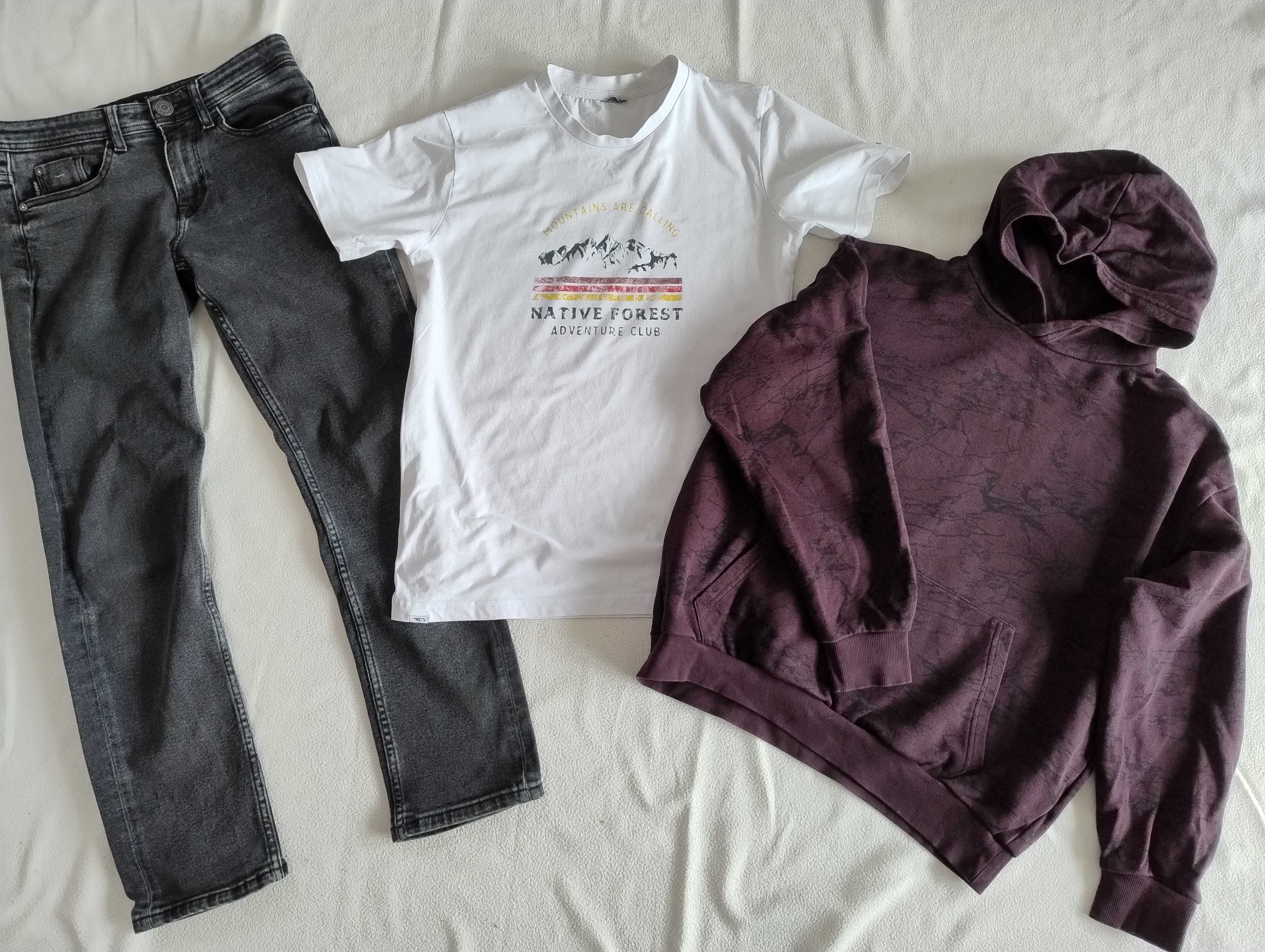 Zestaw 9 SZT ZARA PRIMARK H&M bluza spodnie jeansy roz. 158 164 cm