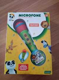 Microfone para cantar com melodias, sons, luzes, altifalante