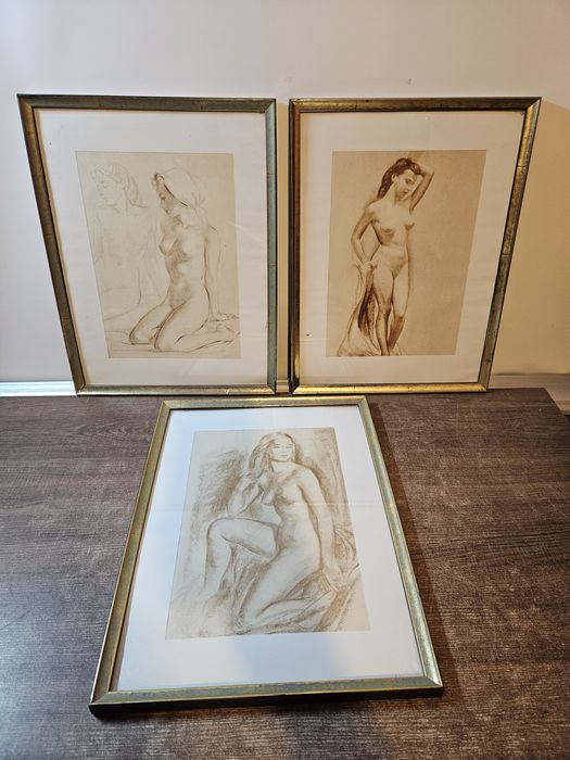 Obrazy akt kobiecy 3 szt