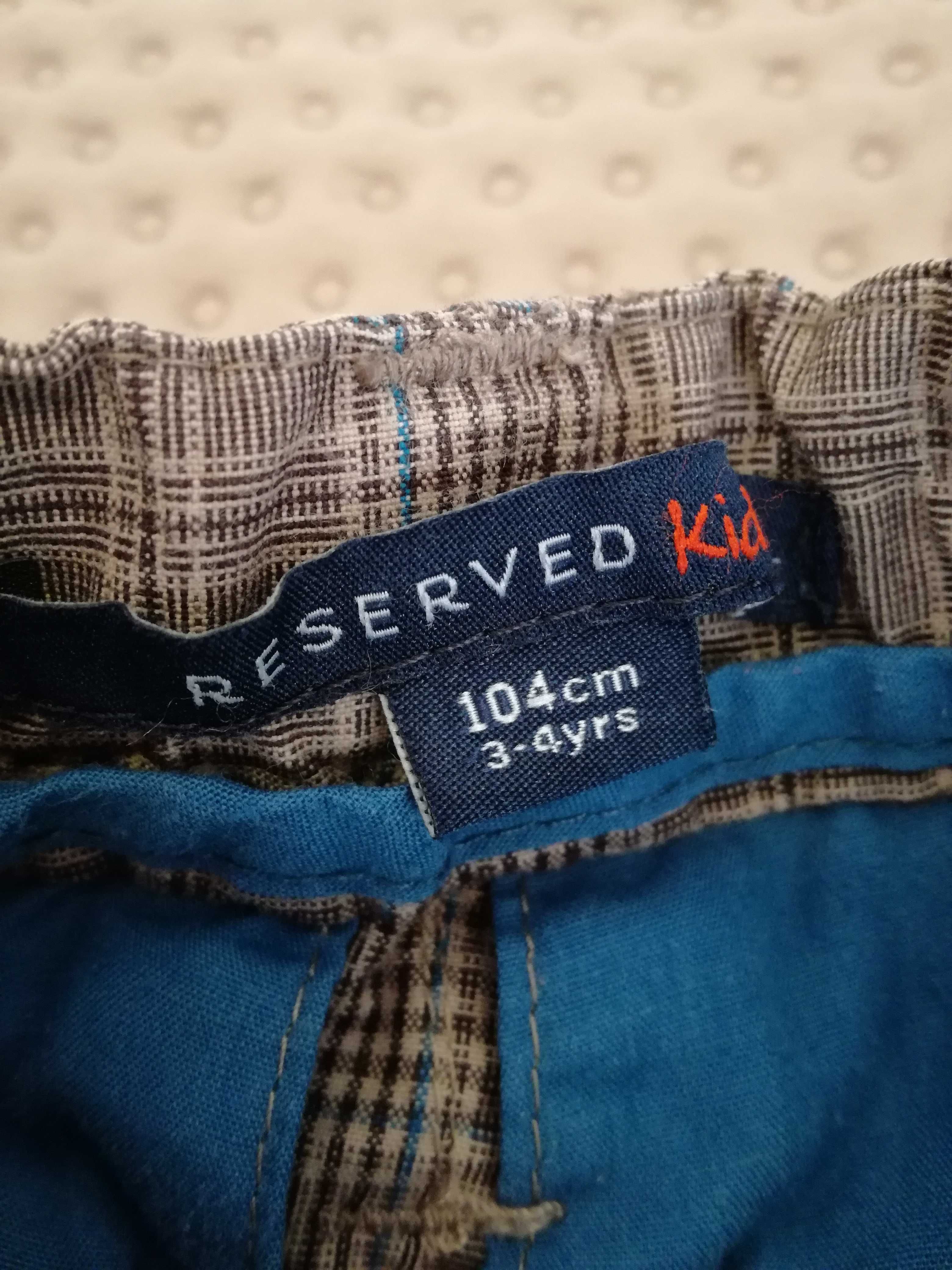Zestaw spodnie 104 reserved beżowe lupilu szare rebel moro jeansy smyk